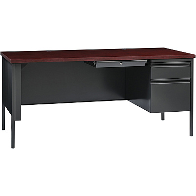 Lorell Fortress Series 66" Right-Pedestal Desk (LLR60916)