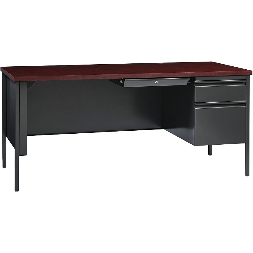 Lorell Fortress Series 66" Right-Pedestal Desk (LLR60916)