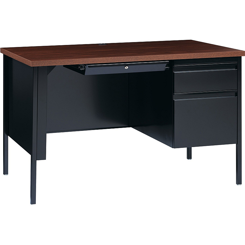 Lorell Fortress Series 48" Right Single-Pedestal Desk (LLR66902)