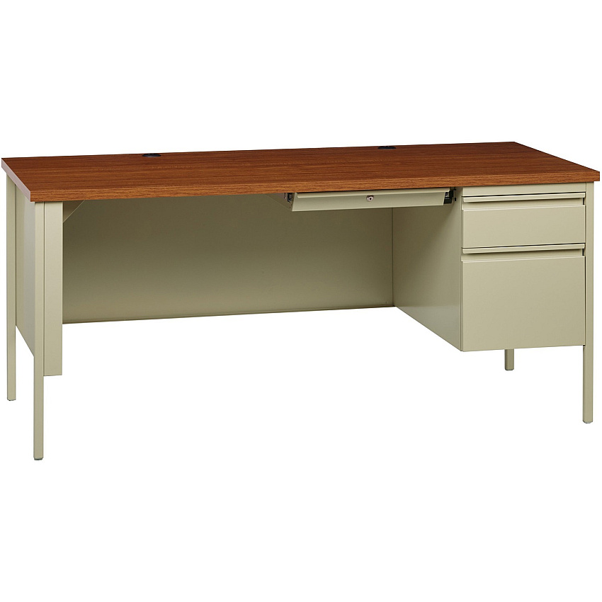 Lorell Fortress Series 66" Right-Pedestal Desk (LLR66904)