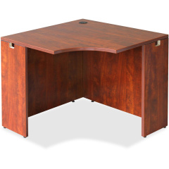 Lorell Essentials Series Cherry Laminate Corner Desk (69871)