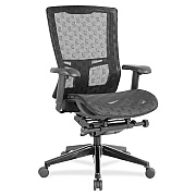 Lorell Checkerboard Design Mesh High-Back Chair (LLR85560)