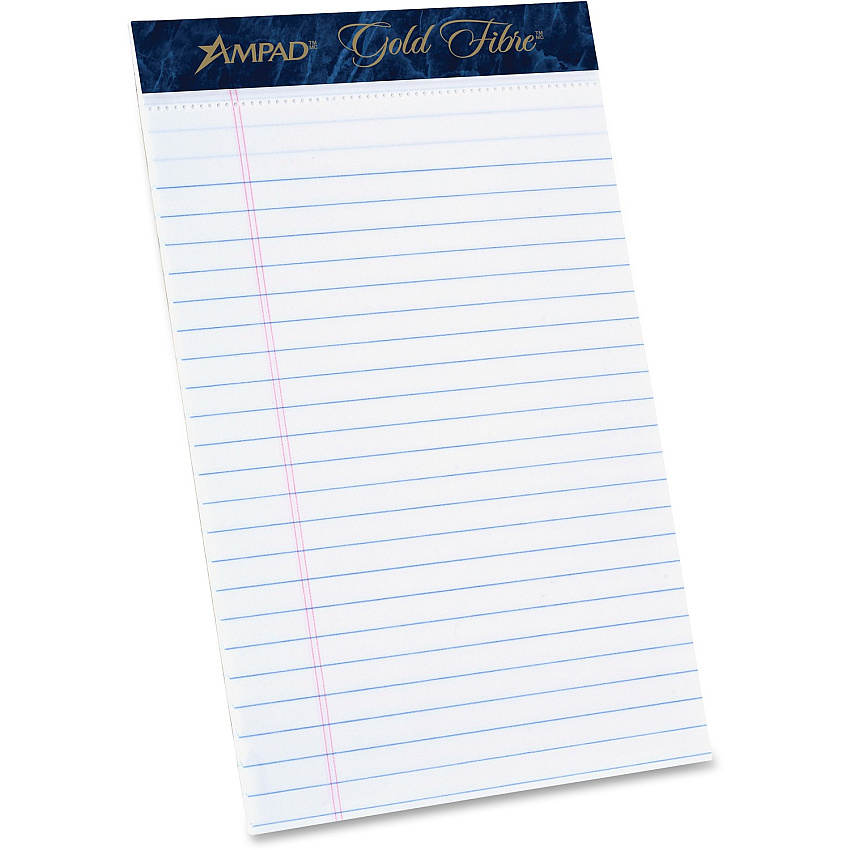 TOPS Ampad Gold Fibre Medium Rule Premium Junior Size Writing Pads (TOP20054)
