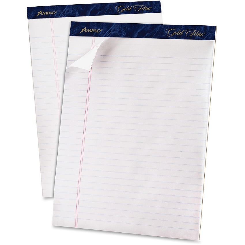 TOPS Gold Fibre Ruled Perforated Writing Pads - Letter (TOP20070)