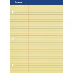 Ampad Perforated 3 Hole Punched Ruled Double Sheet Pads - Letter (20245)