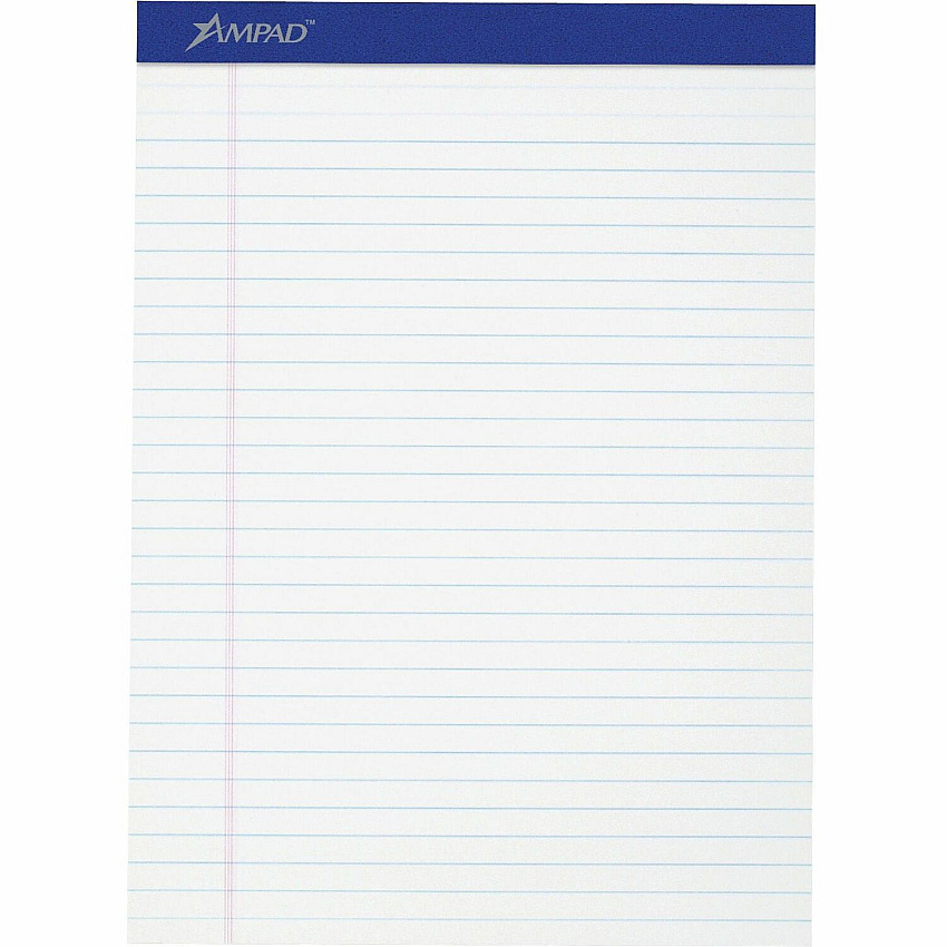 Ampad Perforated Ruled Pads - Letter (TOP20320)