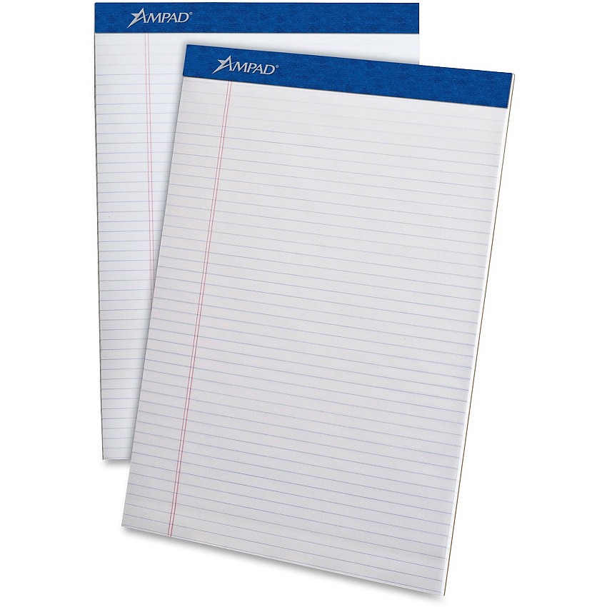 Ampad Perforated Ruled Pads - Letter (TOP20322)
