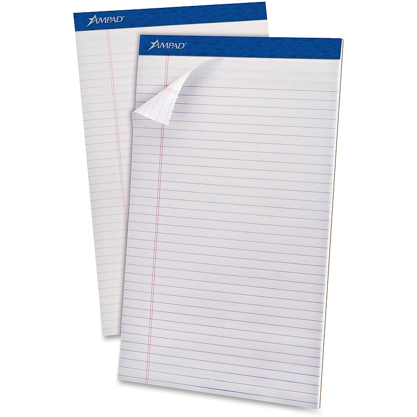 Ampad Perforated Ruled Pads - Legal (TOP20330)