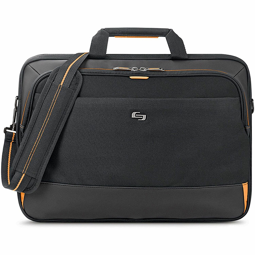 Solo Urban Carrying Case (Briefcase) for 11" to 17.3" iPad Notebook - Black, Gold (USLUBN3004)
