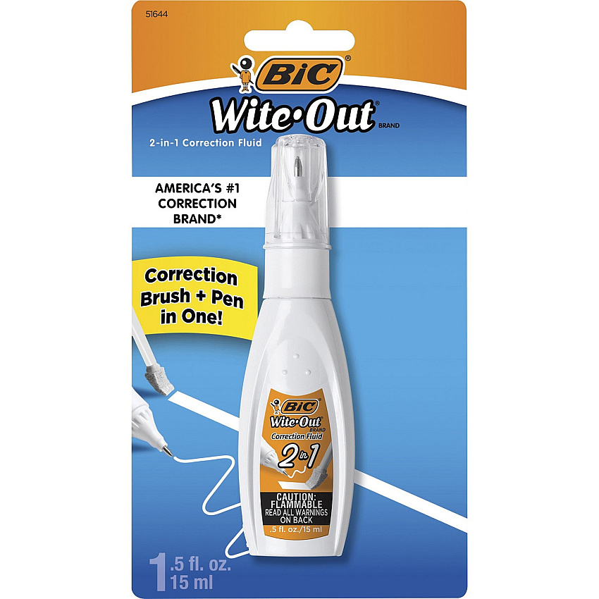 Wite-Out Wite Out 2-in1 Correction Fluid (BICWOPFP11)