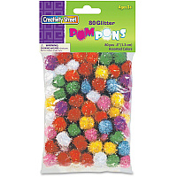 Creativity Street 1/2" Glitter PomPons (PAC811601)