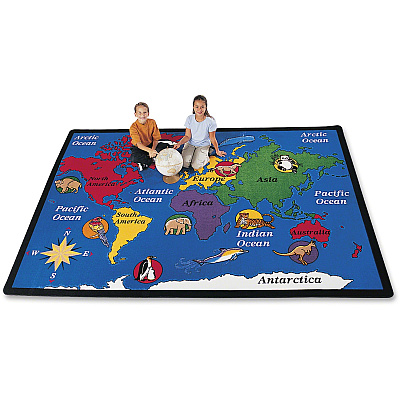Carpets for Kids Premium World Explorer Geography Area Rug (1500)