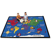 Carpets for Kids Premium World Explorer Geography Area Rug (1512)