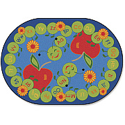 Carpets for Kids Premium ABC Caterpillar Oval Seating Rug (2216)
