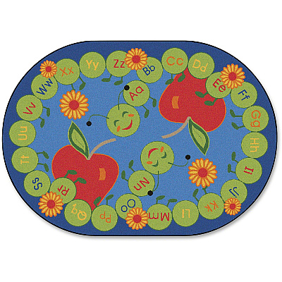 Carpets for Kids Premium ABC Caterpillar Oval Seating Rug (2295)