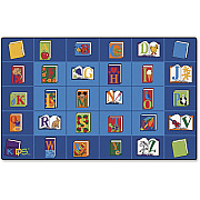Carpets for Kids Premium Reading Book Rectangle Seating Rug (2613)