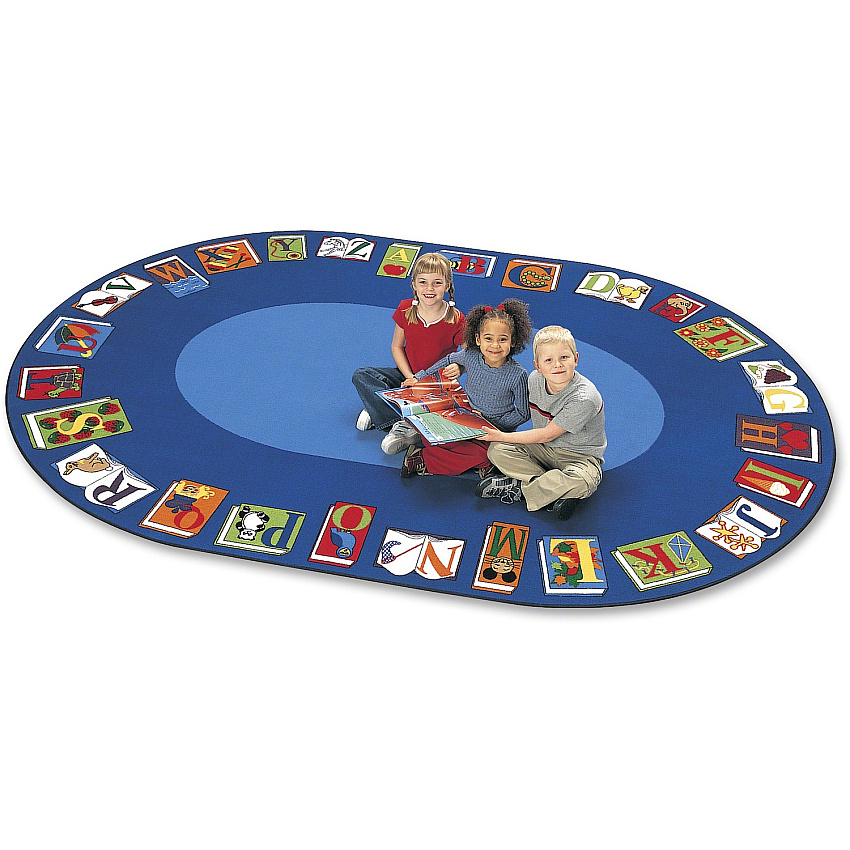 Carpets for Kids Premium Reading By The Book Oval Area Rug (2616)