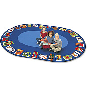 Carpets for Kids Premium Reading By The Book Oval Area Rug (2695)