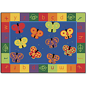 Carpets for Kids KIDSoft™ 123 ABC Butterfly Fun Rectangle Rug (3513)