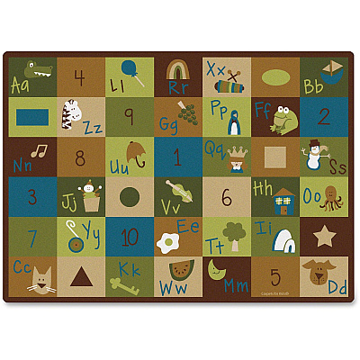 Carpets for Kids Premium Learning Blocks Nature Design Rug (37701)