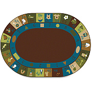 Carpets for Kids Premium Learning Blocks Nature Oval Rug (37706)