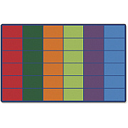 Carpets for Kids Premium Color Rows 36-space Seating Rug (4634)