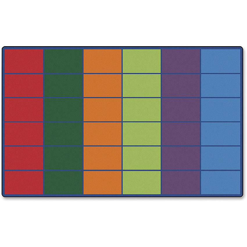 Carpets for Kids Premium Color Rows 36-space Seating Rug (4634)