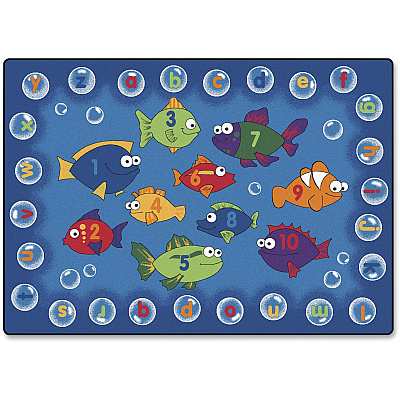 Carpets for Kids Premium Fishing 4 Literacy Rectangle Rug (6813)