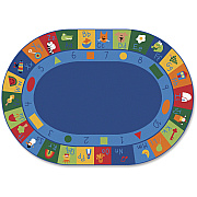 Carpets for Kids Premium Learning Blocks Oval Seating Rug (7006)