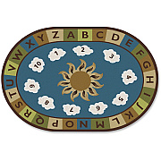 Carpets for Kids Premium Sunny Day Learn/Play Oval Rug (94706)