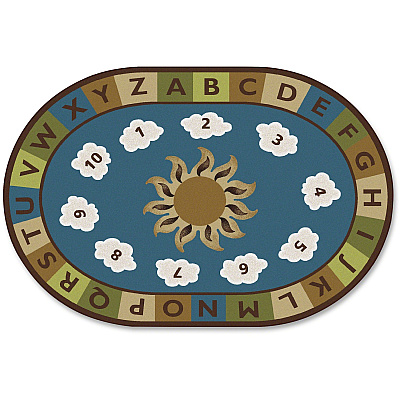 Carpets for Kids Premium Sunny Day Learn/Play Oval Rug (94706)