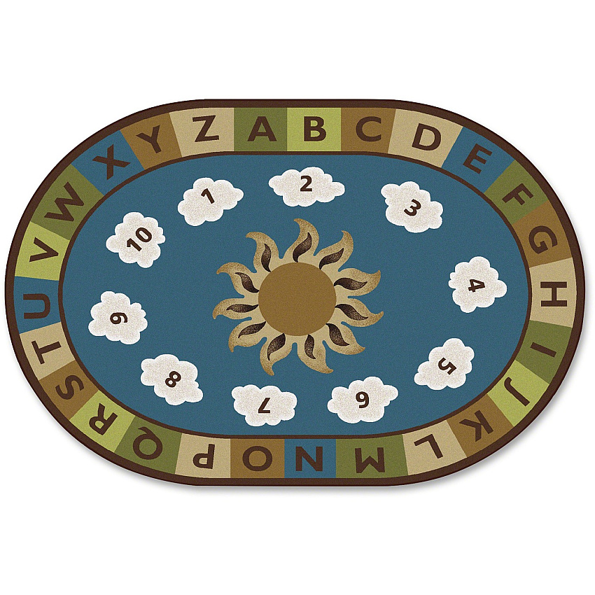 Carpets for Kids Premium Sunny Day Learn/Play Oval Rug (94708)