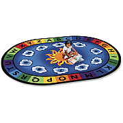 Carpets for Kids Premium Sunny Day Learn/Play Oval Rug (9495)