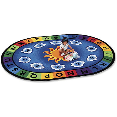 Carpets for Kids Premium Sunny Day Learn/Play Oval Rug (9495)