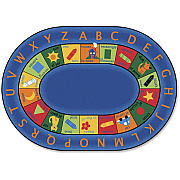 Carpets for Kids Premium Bilingual Early Learning Oval Rug (9506)