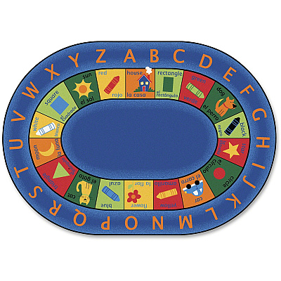 Carpets for Kids Premium Bilingual Early Learning Oval Rug (9508)