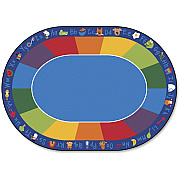 Carpets for Kids Premium Fun With Phonics Oval Seating Rug (9616)