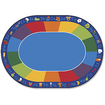 Carpets for Kids Premium Fun With Phonics Oval Seating Rug (9616)