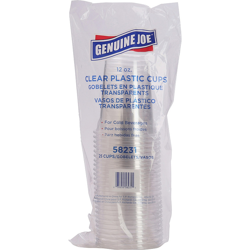 Genuine Joe 12 oz Clear Plastic Cups (GJO58231)