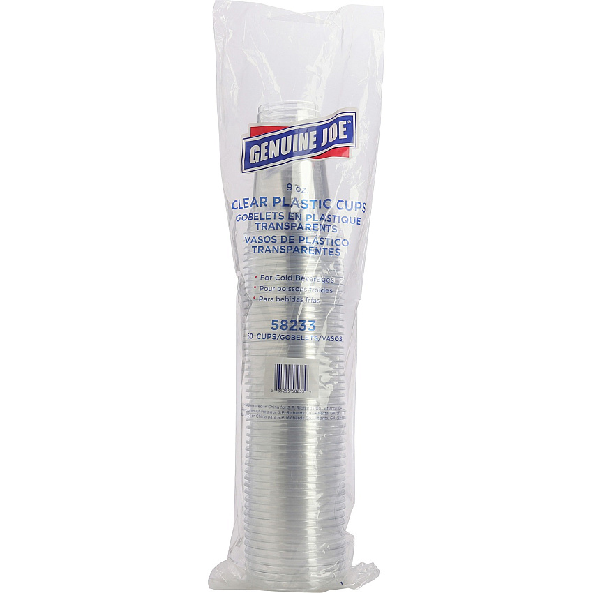 Genuine Joe 9 oz Clear Plastic Cups (GJO58233)