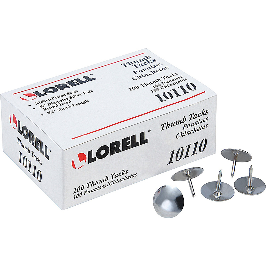 Lorell 5/16" Long Thumb Tacks (LLR10110)