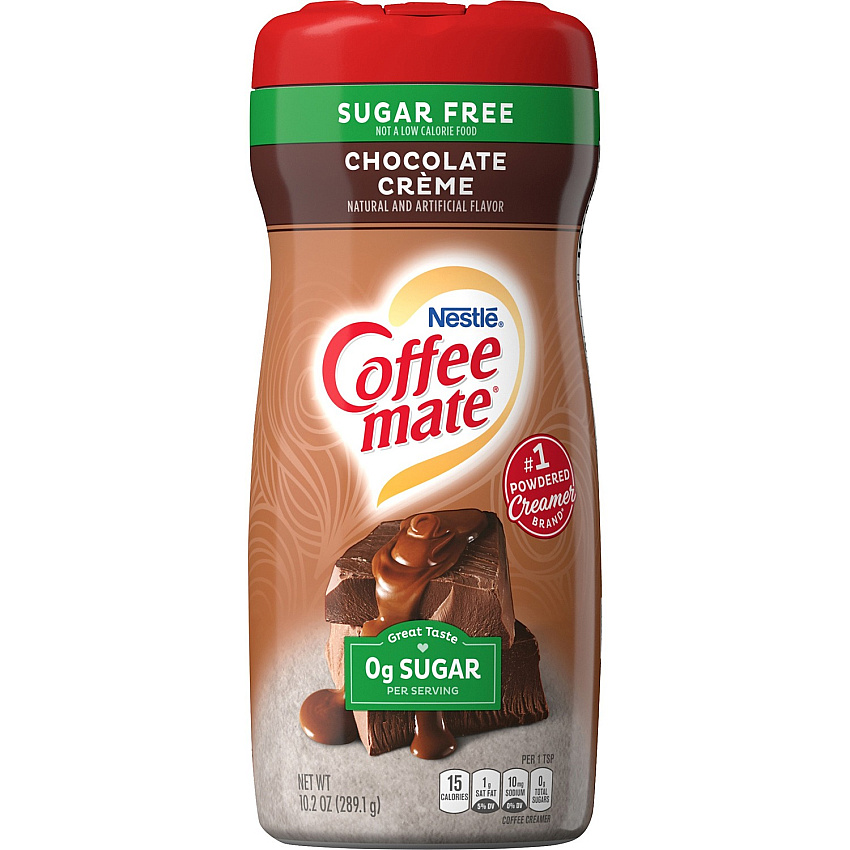 Coffee-mate Coffee-mate Zero-Sugar Chocolate Creme Powdered Coffee Creamer - Gluten-Free (NES59573)