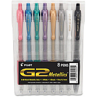 Pilot G2 Metallics .7mm Point Ink Pens (PIL34405)