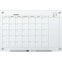 Quartet Infinity Magnetic Glass Dry-Erase Calendar Board (QRTGC4836F)