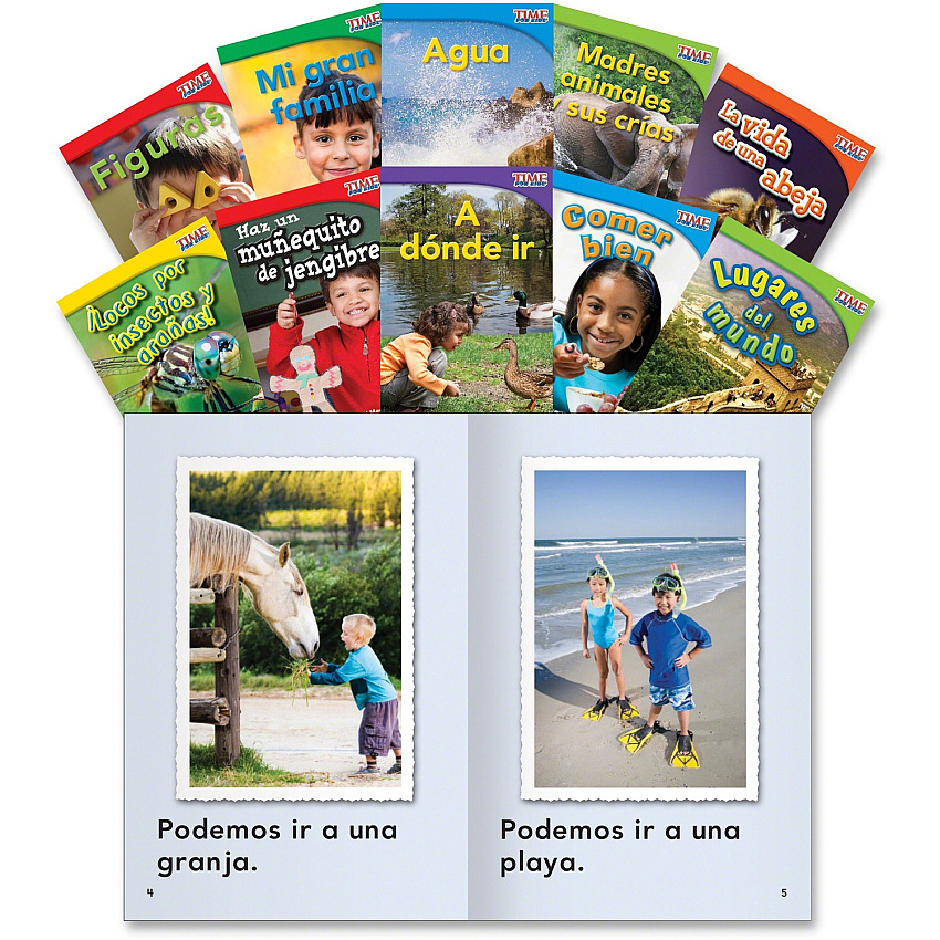 Shell Education TFK 1st-grade Spanish 10-Book Set 3 Printed Book (16100)