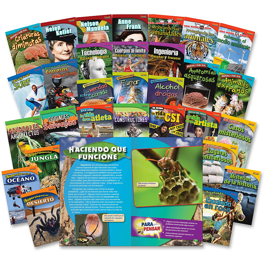 Shell Education TFK Advanced 4th-Grade Spanish 30-book Set Printed Book (18386)