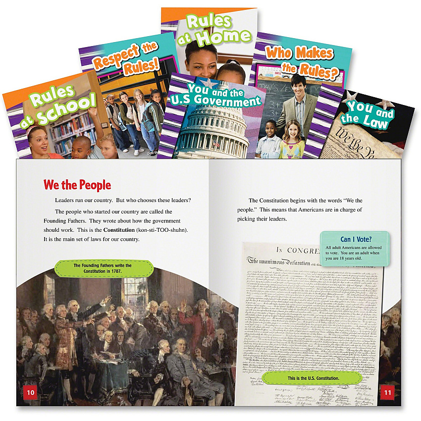 Shell Education Education Rules and Authority Book Set Printed Book (20597)