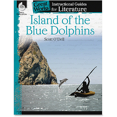 Shell Education Island of the Blue Dolphins Literature Guide Printed Book by Scott O'Dell (40208)