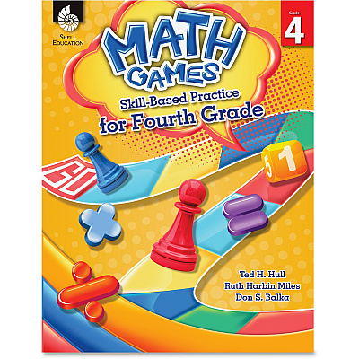 Shell Education Grade 4 Math Games Skills-Based Practice Book by Ted H. Hull, Ruth Harbin Miles, Don S. Balka Printed Book by Ted H. Hull, Ruth Harbin Miles, Don Balka (51291)