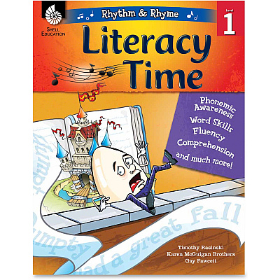 Shell Education Literacy Time Rhythm/Rhyme Level 1 Resource Book Printed Book by Timothy Rasinski, Karen McGuigan Brothers, Gay Fawcett (51337)